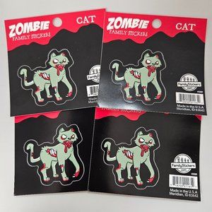 Zombie cat window stickers